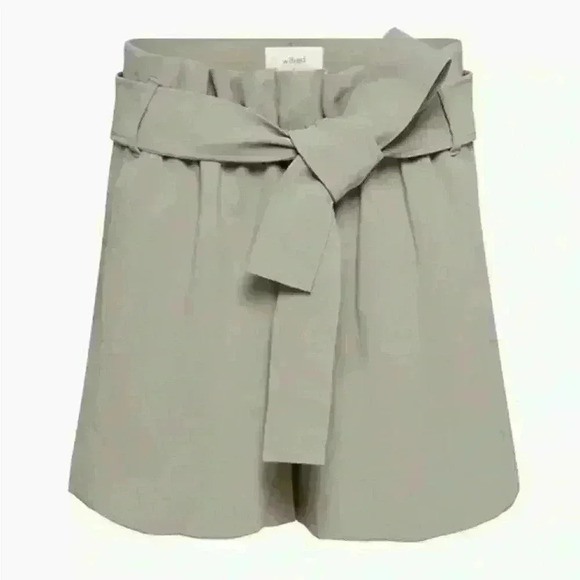 Wilfred Pants - NWOT ARITZIA  WILFRED PAPER BAG HIGH WAIST SHORT SIZE 4 GREY TAUPE